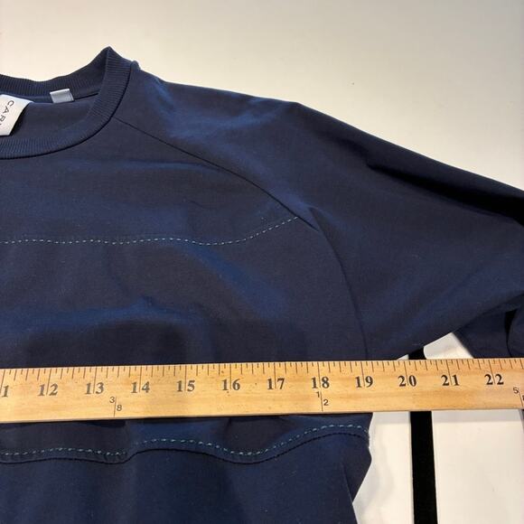 Carven Navy Blue Long Sleeve Exposed Stitching Midi Dress XS - Picture 5 of 8